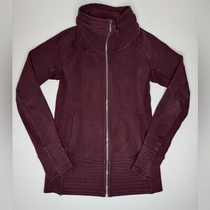 Lululemon Radiant Jacket II Womens Burgundy Zip Athleisure Yoga